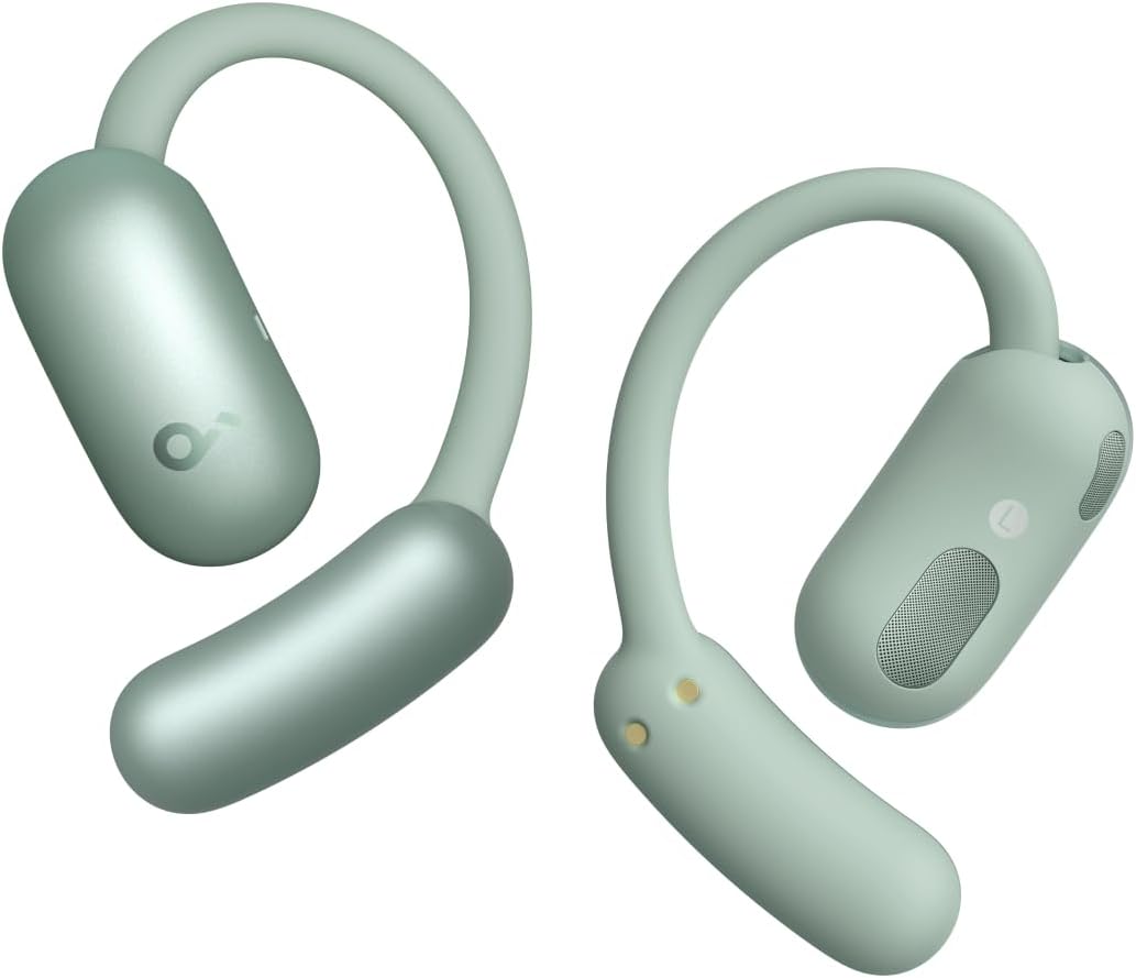 Casti True Wireless Anker SoundCore AeroFit 2, Hi-Res Audio, IP55, Autonomie 42H, Bluetooth 5.4, Traducere in Timp Real, Verde