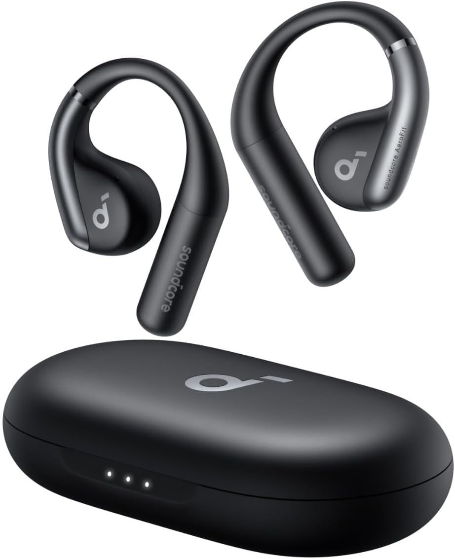 Casti True Wireless Anker SoundCore AeroFit, IPX7, Autonomie 42H, Bluetooth 5.3, Negru