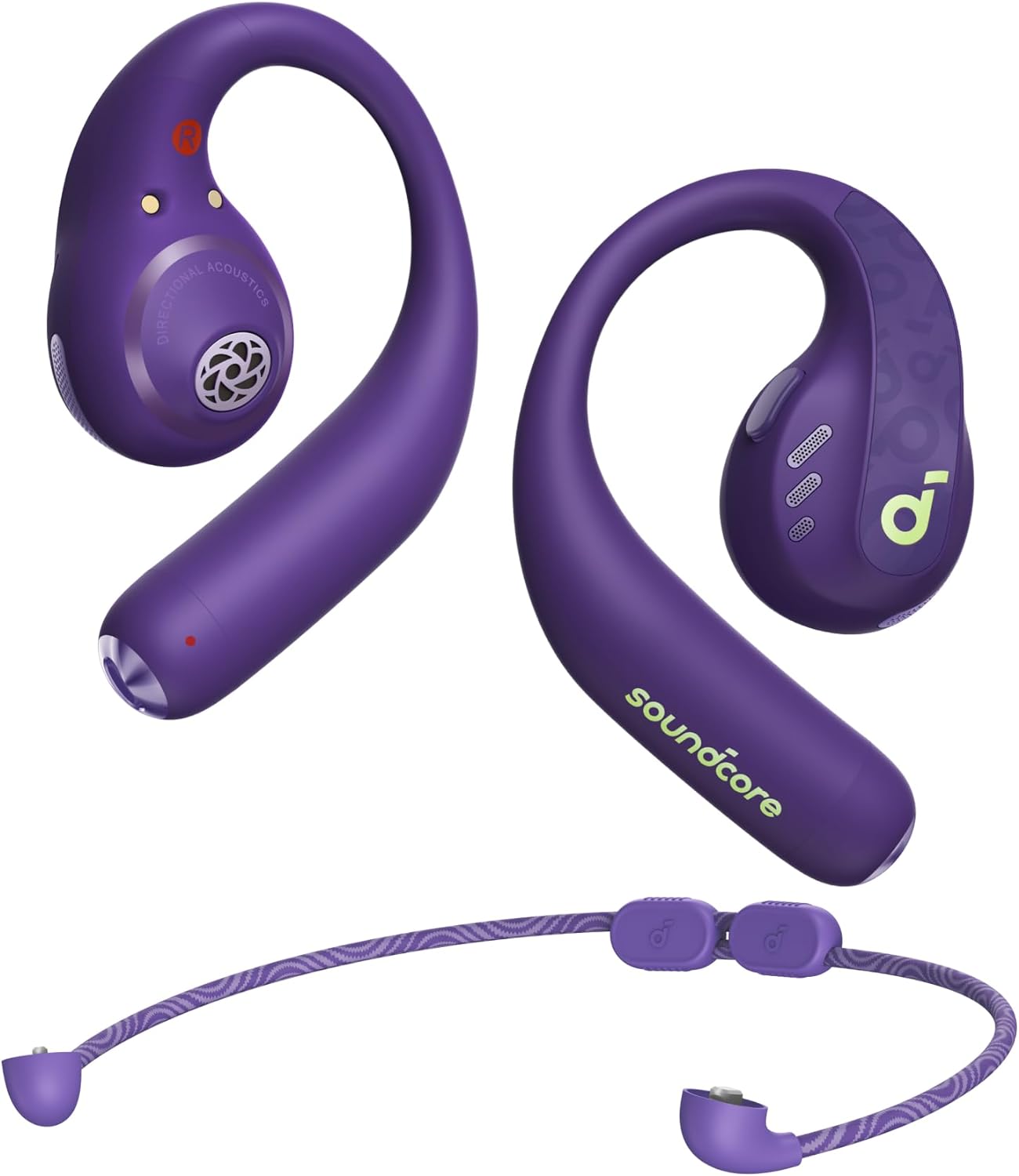 Casti True Wireless Anker SoundCore AeroFit Pro, IPX5, Autonomie 46H, LDAC, Bluetooth 5.3, Violet