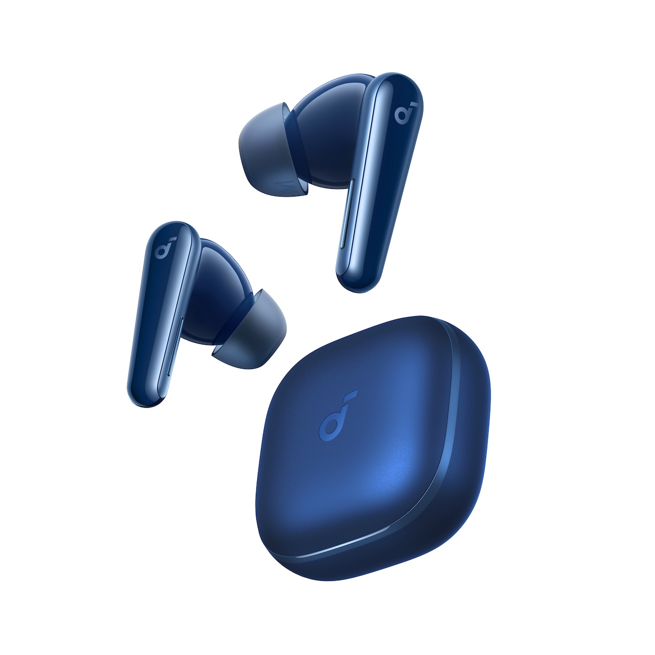 Casti True Wireless Anker SoundCore Liberty 5, Active Noise Cancelling, Autonomie 48 ore, IP55, Dolby Audio, Bluetooth 5.4 Albastru