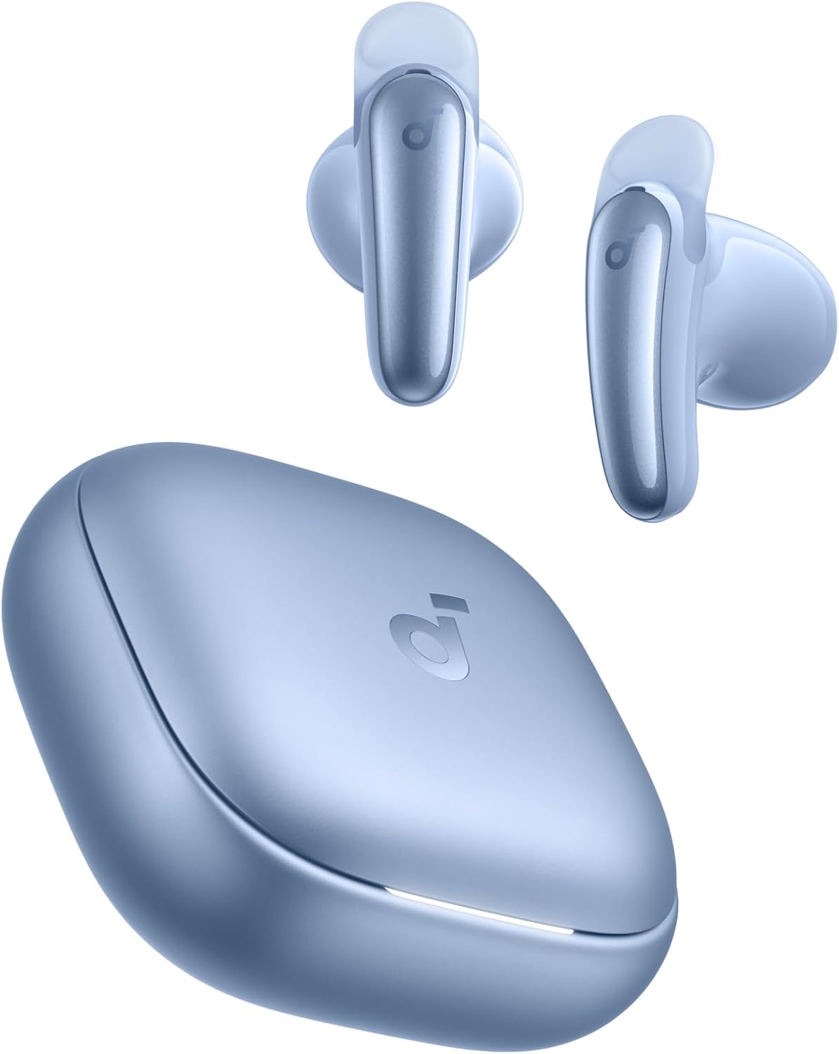 Casti True Wireless Anker Soundcore Liberty Buds, Semi in-Ear, ANC, Autonomie 30 de ore, Bluetooth 6.1, Albastru