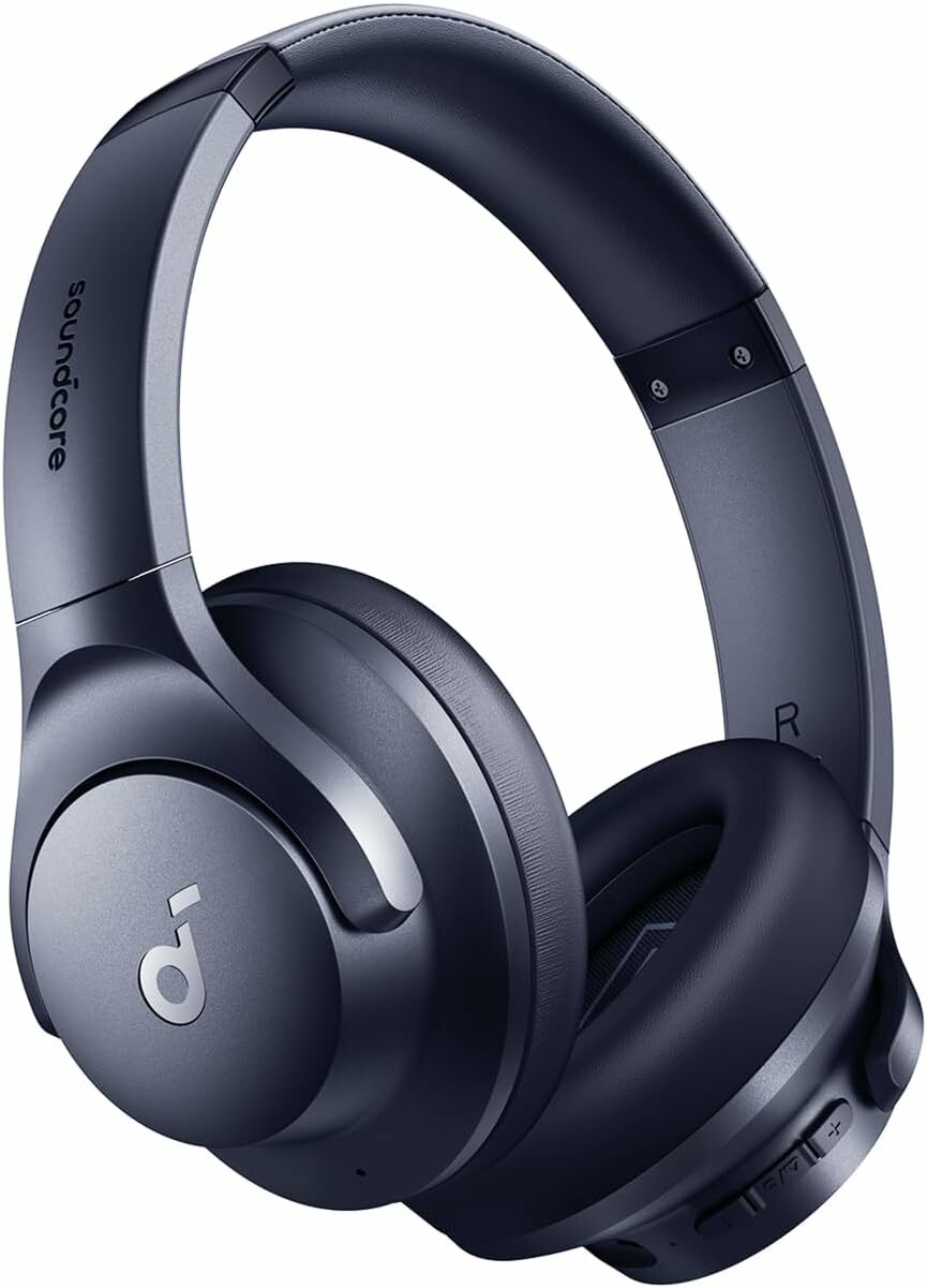 Casti Over-Ear Anker Soundcore Life Q20i, Wireless, Hybrid Active Noise Cancelling, Bluetooth, Big Bass, Transparency Mode, Albastru