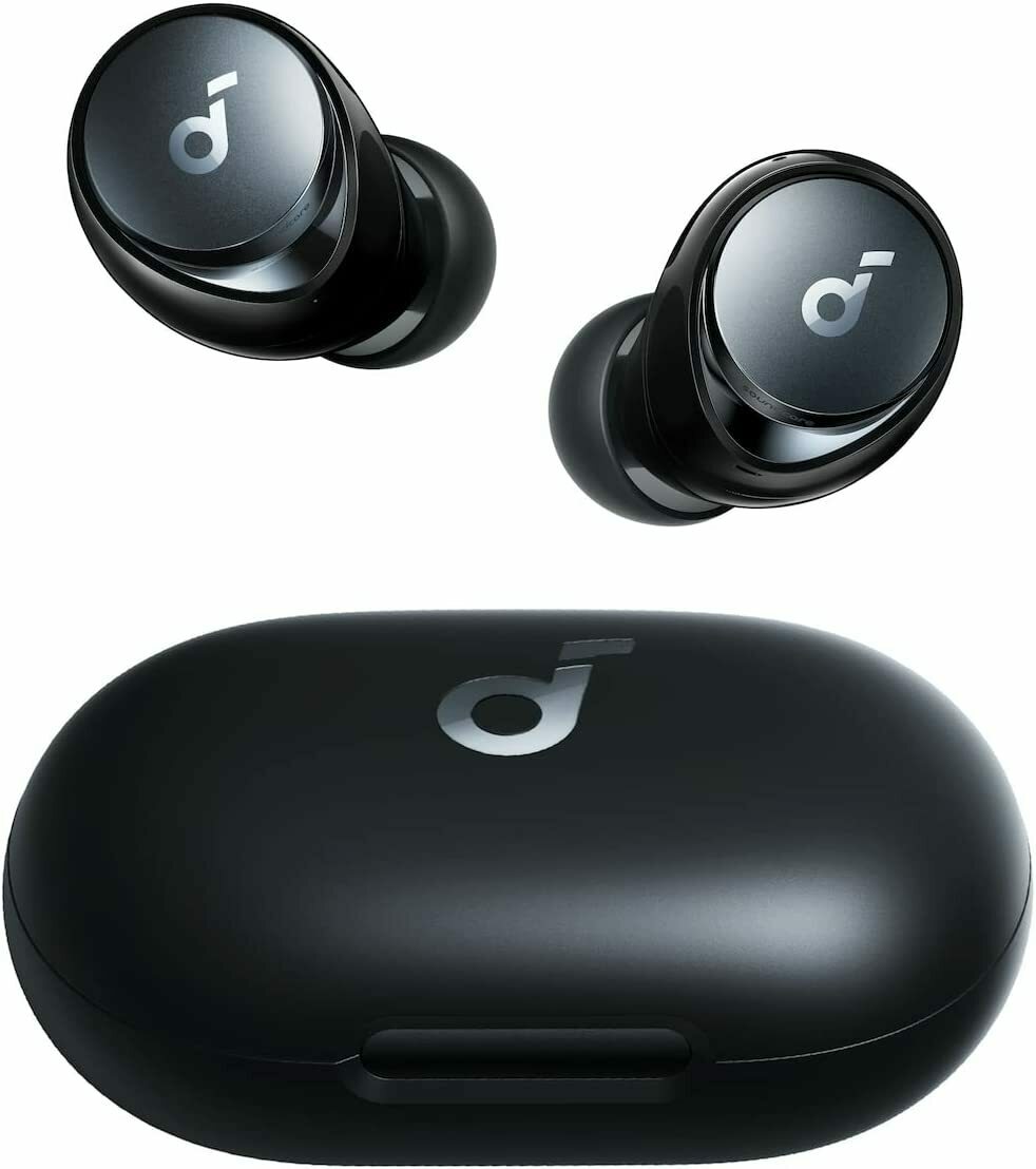 Casti True wireless Anker Soundcore Space A40, AANC, Hi-Res, Incarcare Wireless, Negru