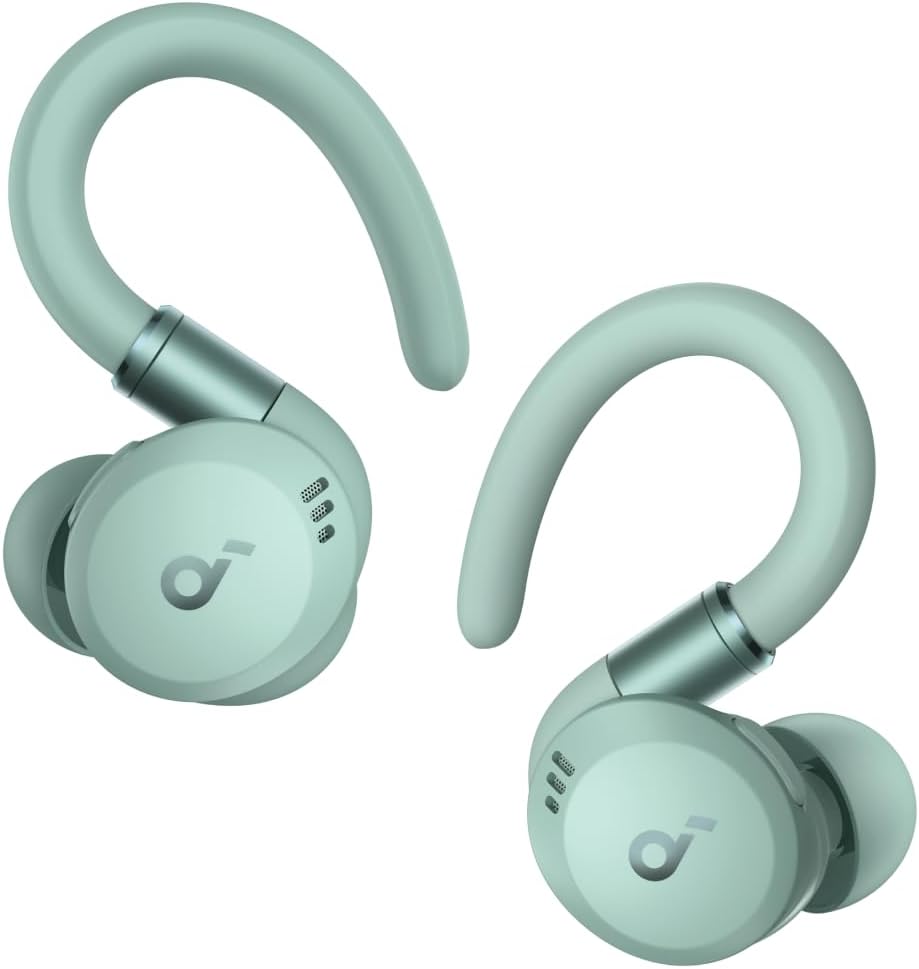 Casti True wireless Anker Soundcore Sport X20, Tehnologie Noise Cancelling, Bluetooth 5.3, IP68, Deep Bass, Verde