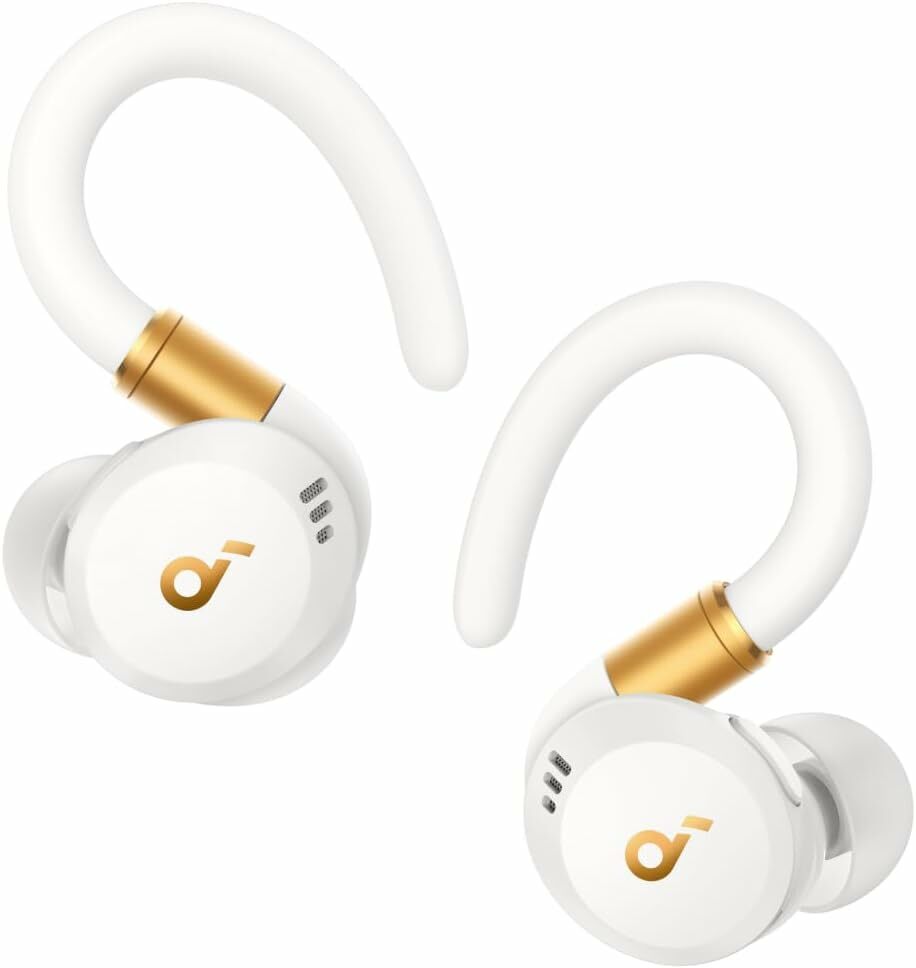Casti True wireless Anker Soundcore Sport X20, Tehnologie Noise Cancelling, Bluetooth 5.3, IP68, Deep Bass, Alb