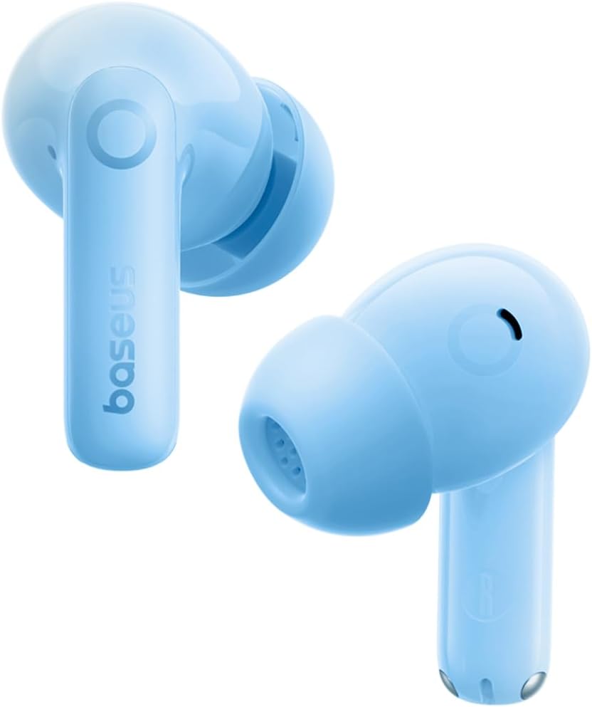 Casti True Wireless Baseus Bass BP1 Pro In-Ear, Noise Cancelling, Adaptive Active EQ, LDAC Hi-Res Sound, IP55, Bluetooth 6.0, Albastru
