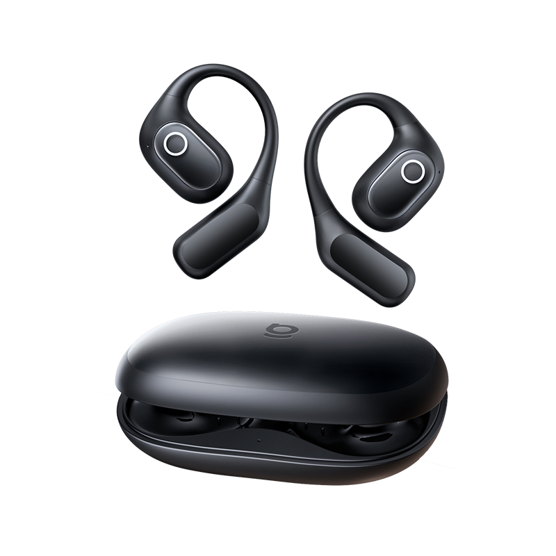 Casti True Wireless Open-Ear Baseus Eli 2i Fit, Bluetooth 6.0 IPX5, Autonomie 36 de ore, Negru