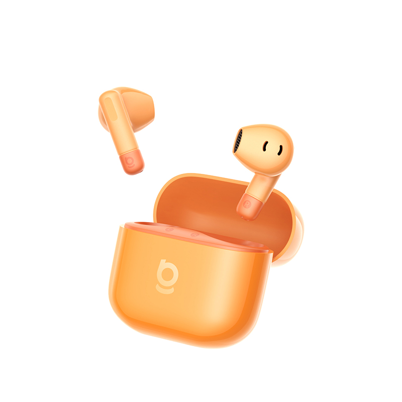 Casti True Wireless Baseus Bass BS2 Lite, Bluetooth 6.0, ENC, IP55, Autonomie 40 de ore, Portocaliu