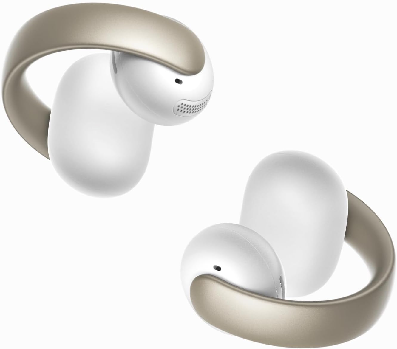 Casti true wireless Soundcore AeroClip Open-Ear Clip-On, 4 Microfoane si AI, Hi-Res, IPX4, Alb