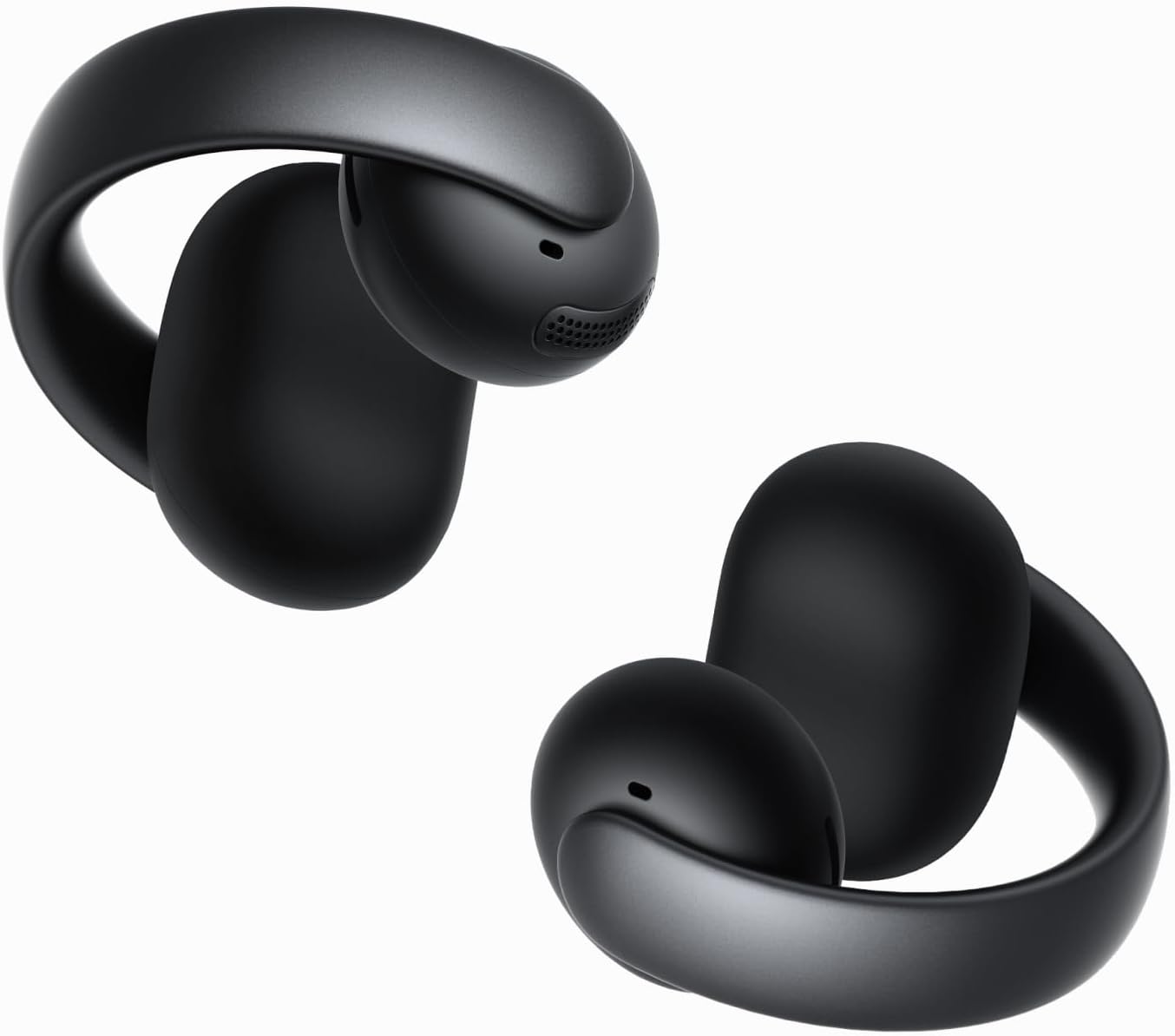 Casti true wireless Soundcore AeroClip Open-Ear Clip-On, 4 Microfoane si AI, Hi-Res, IPX4, Negru