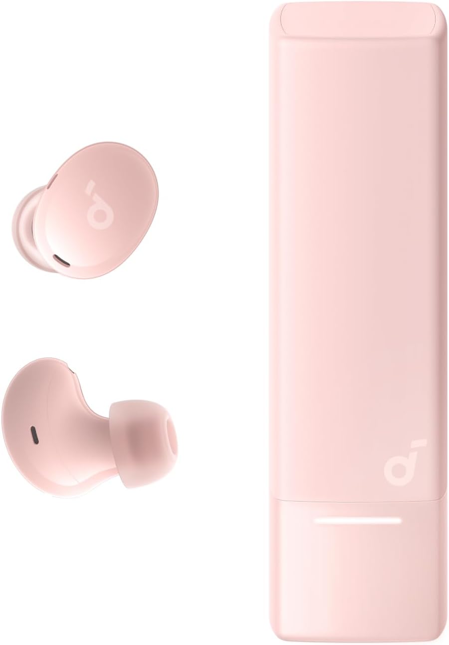 Casti Wireless Anker SoundCore A30i, Tehnologie de Anulare a Zgomotului Smart, Bluetooth 5.4, IP54, Roz