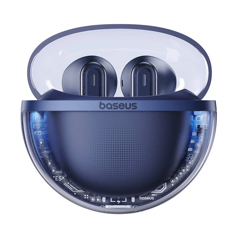 Casti wireless Baseus Bowie E5x, Bluetooth 5.3, Microfon, Albastru