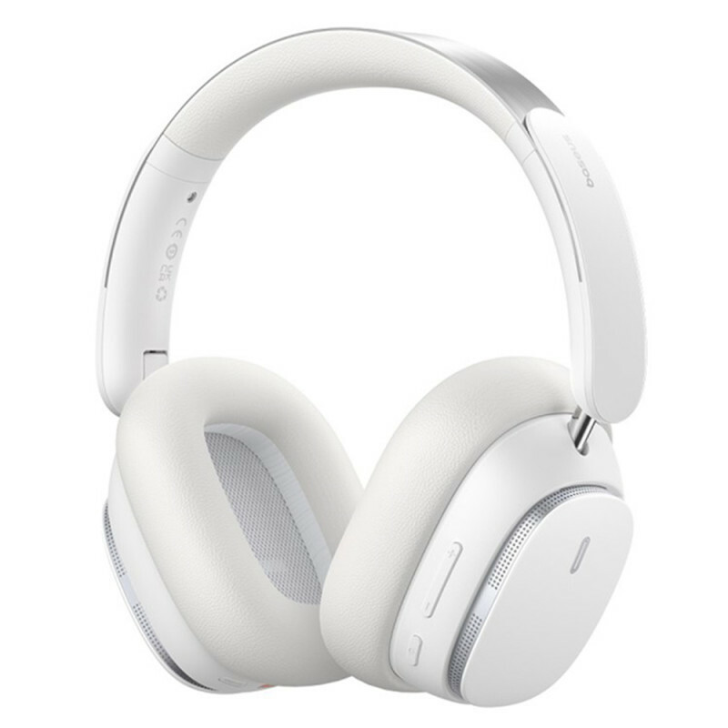 Casti wireless Baseus Bowie H1 Pro, ANC, Bluetooth 5.3, Autonomie 80 ore, Tehnologie Noise Cancellation, Alb