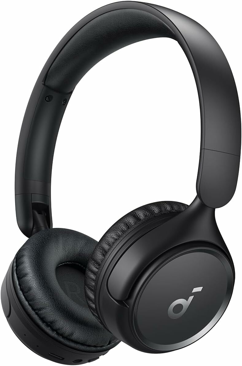 Casti Wireless On-Ear Anker Soundcore H30i, Design Pliabil, Pure Bass, Bluetooth 5.3, Negru