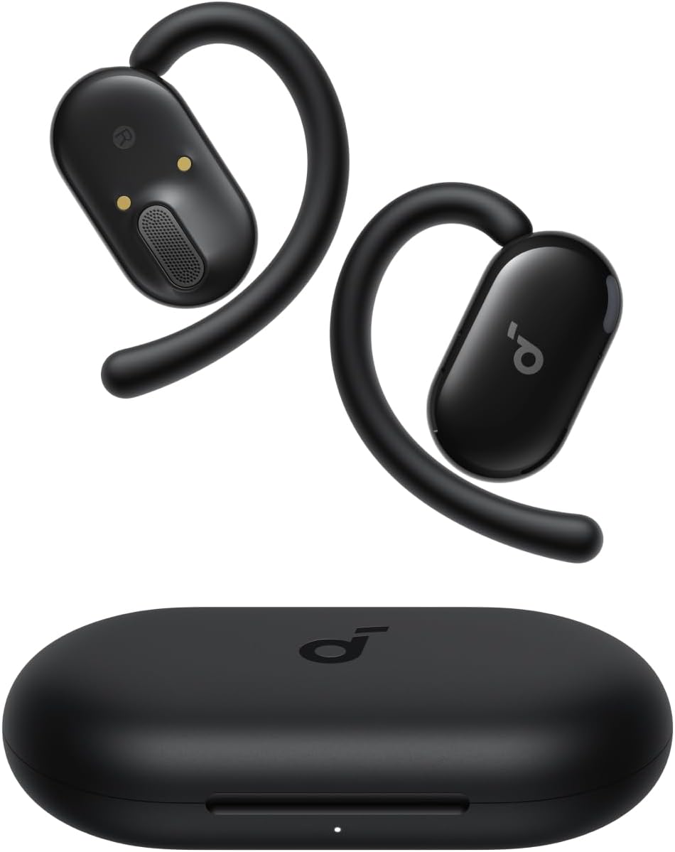 Casti wireless Open-Ear Anker Soundcore V20i, Autonomie 36 ore, IP55, Bluetooth 5.4, Negru