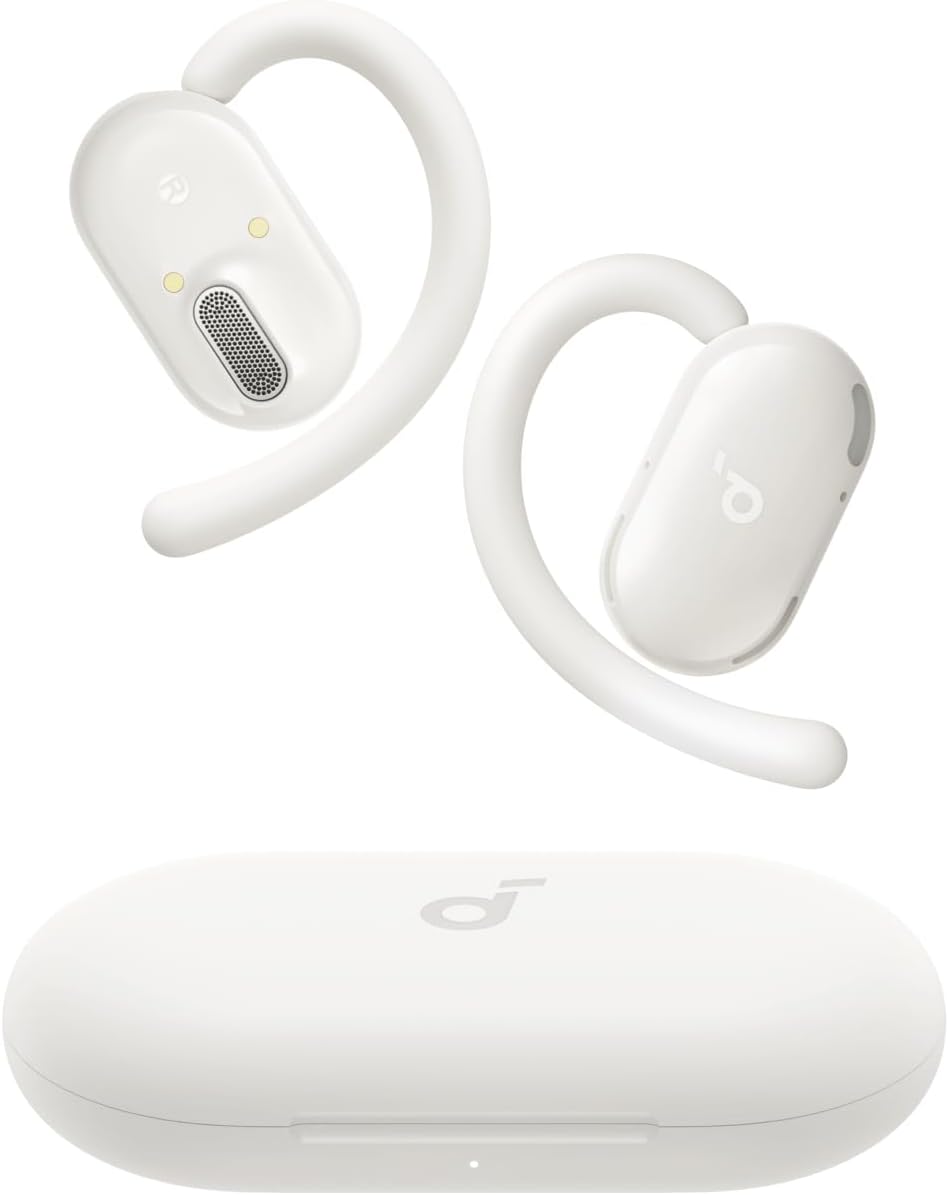 Casti wireless Open-Ear Anker Soundcore V20i, Autonomie 36 ore, IP55, Bluetooth 5.4, Alb