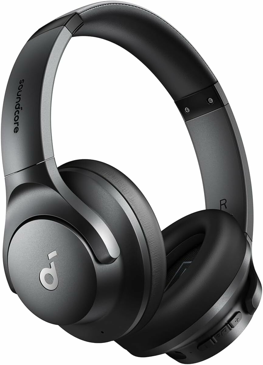 Casti Wireless bluetooth Over-Ear Anker Soundcore Life Q20i, Hybrid Active Noise Cancelling, Big Bass, Transparency Mode, Negru