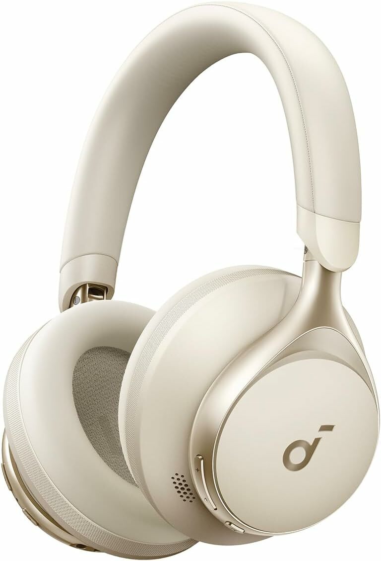 Casti Wireless Over-Ear Anker Soundcore Space One, Adaptive Active Noise Cancelling, LDAC Hi-Res, Bluetooth 5.3, Alb