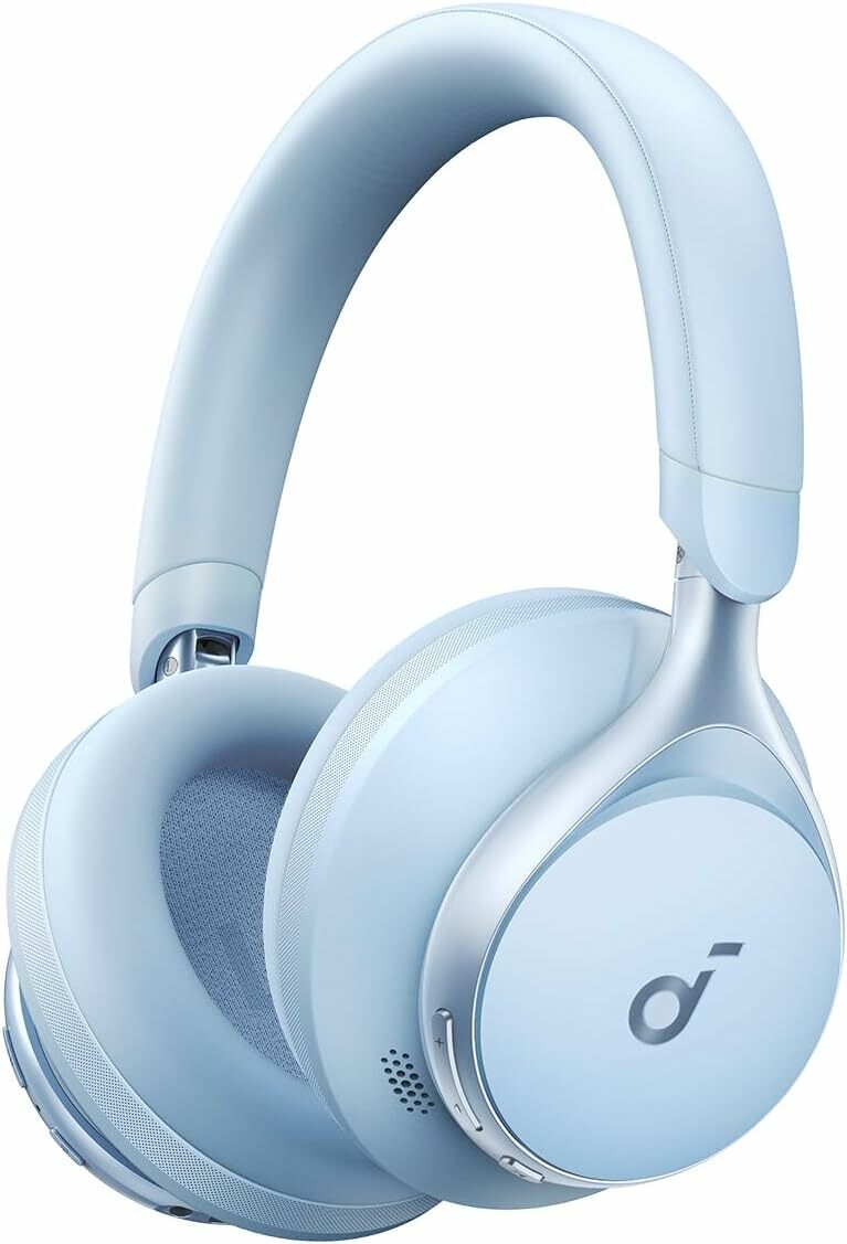 Casti Wireless Over-Ear Anker Soundcore Space One, Adaptive Active Noise Cancelling, LDAC Hi-Res, Bluetooth 5.3, Albastru