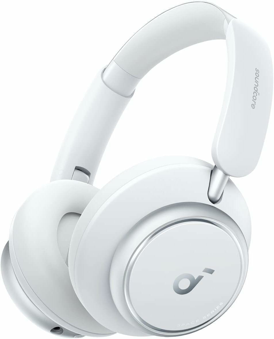 Casti Wireless Over-Ear Anker Soundcore Space Q45, Adaptive Active Noise Cancelling, LDCA Hi-Res, Bluetooth 5.3, Alb