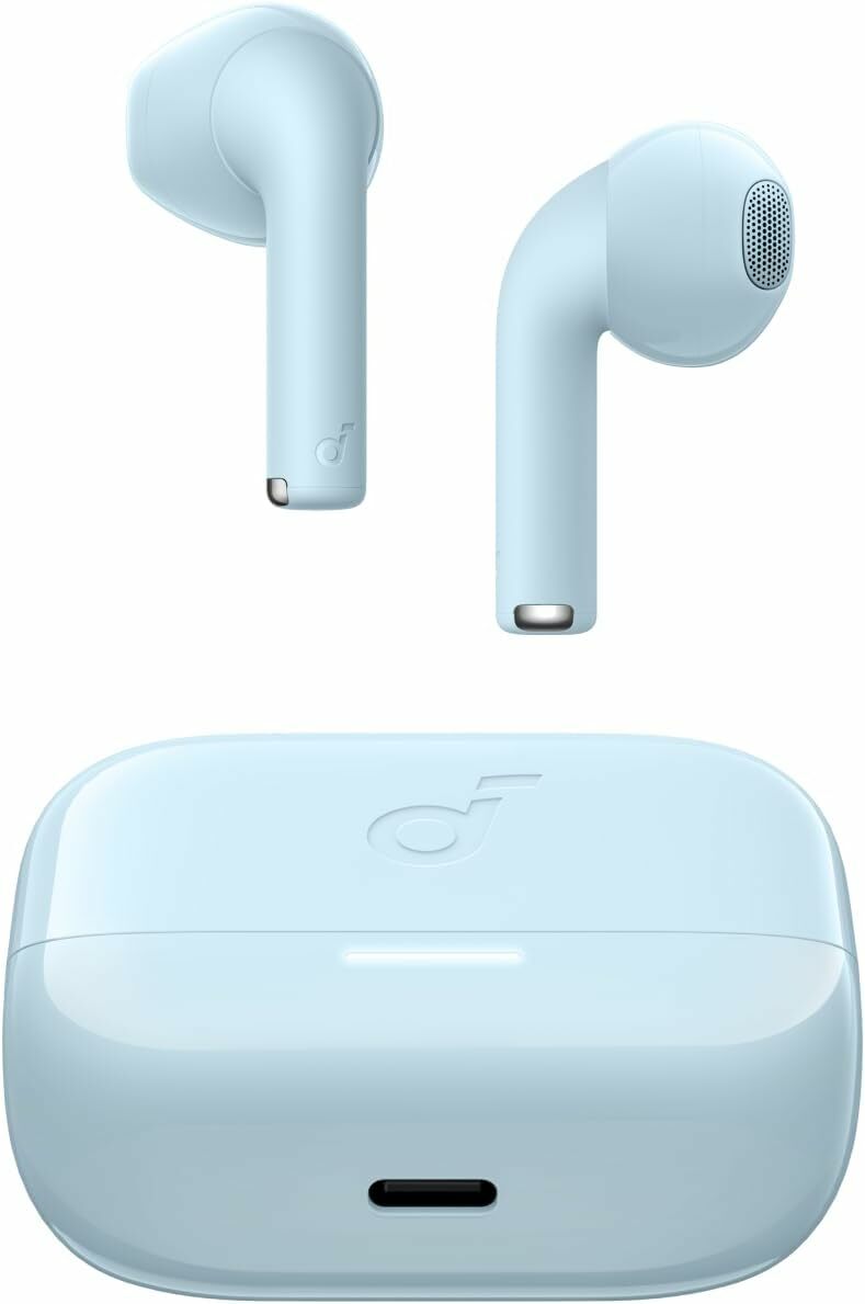 Casti wireless Semi-in-Ear Anker Soundcore K20i, Autonomie 36 ore, IPX5, Bluetooth 5.3, Albastru