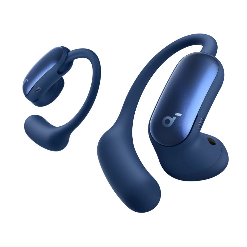 Casti wireless Soundcore AeroFit 2 Pro Open-Ear, Active Noise Cancelling, LDAC, IP55, Bluetooth 6.1, Autonomie 34 ore, Albastru