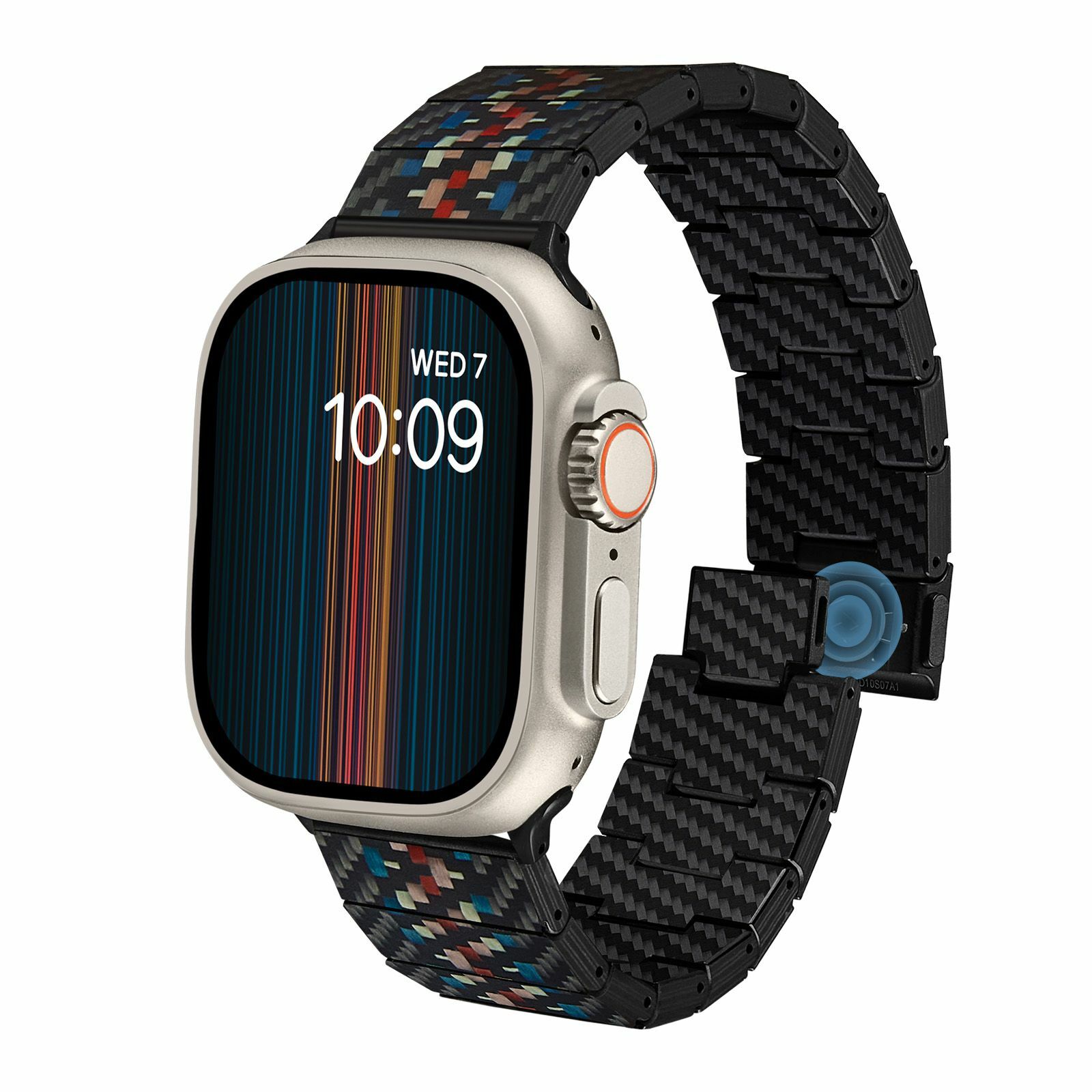 Curea Pitaka Carbon Fiber pentru Apple Watch seriile 1-9/SE /Ultra, Rhapsody