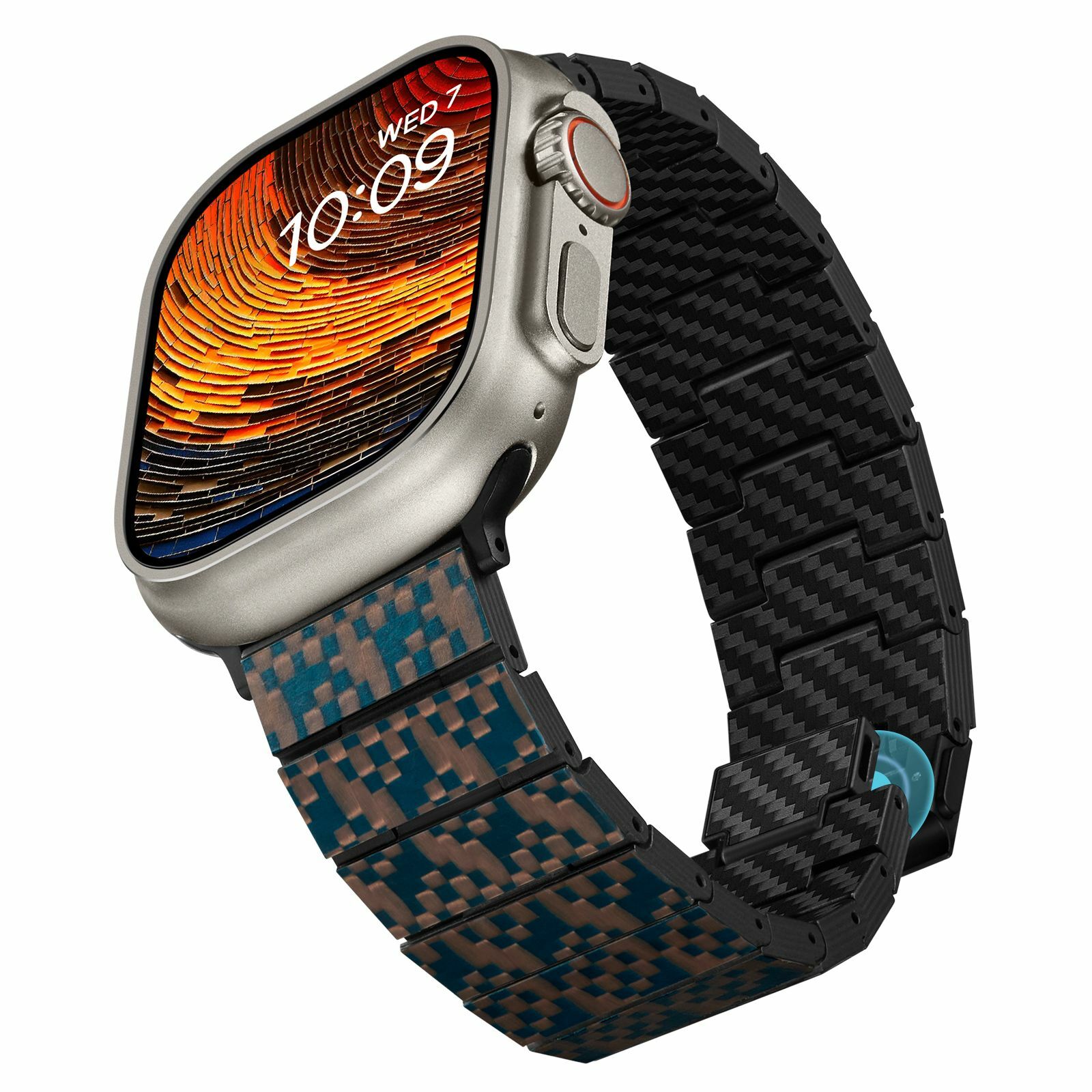 Curea Pitaka Dreamland ChromaCarbon pentru Apple Watch seriile 1 - 9 / SE / Ultra, Stairs