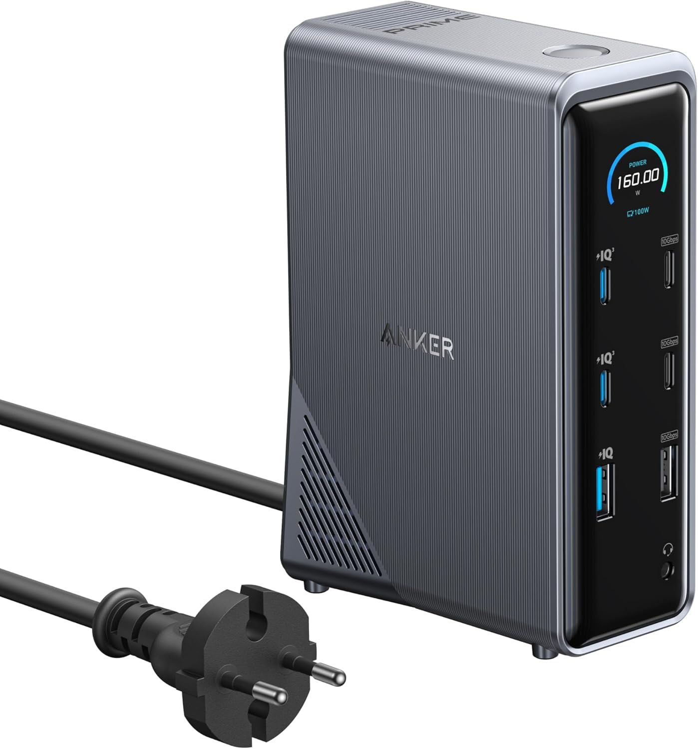 Docking Station Anker Prime 737 14in1, 160W, GaN, AC-DC, Interfata Smart, Negru