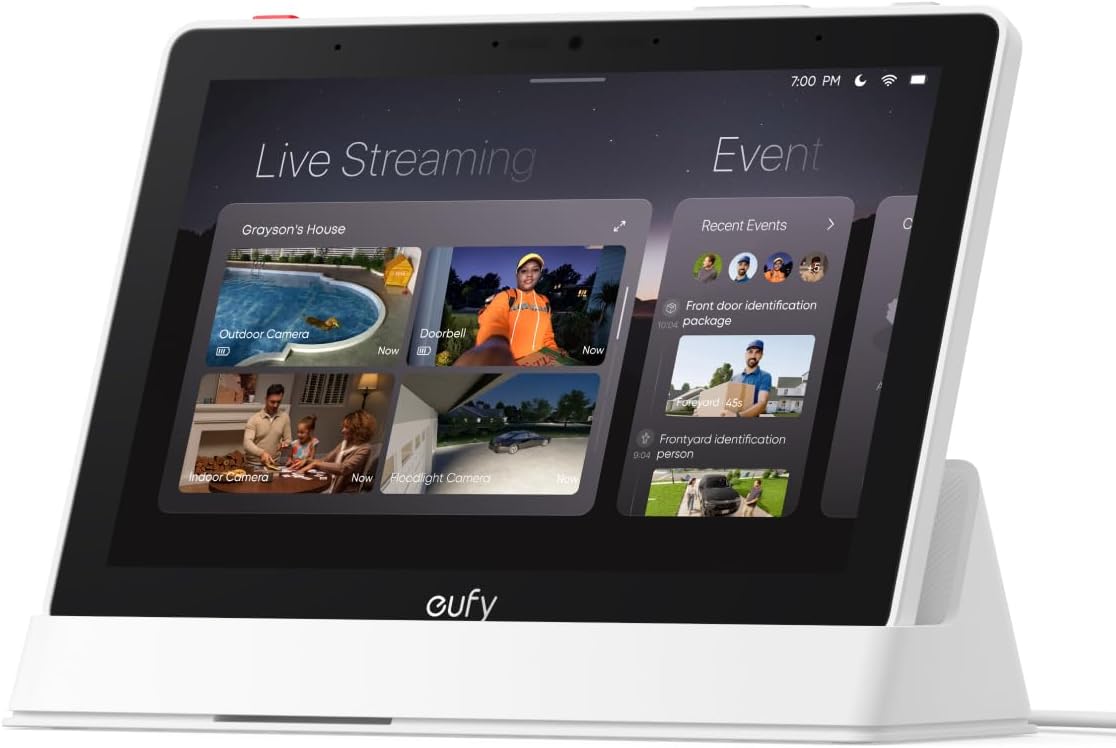 Ecran Smart eufy E10 8" IPS HD, Touch Screen, All-in-One Smart Home Hub, Alb