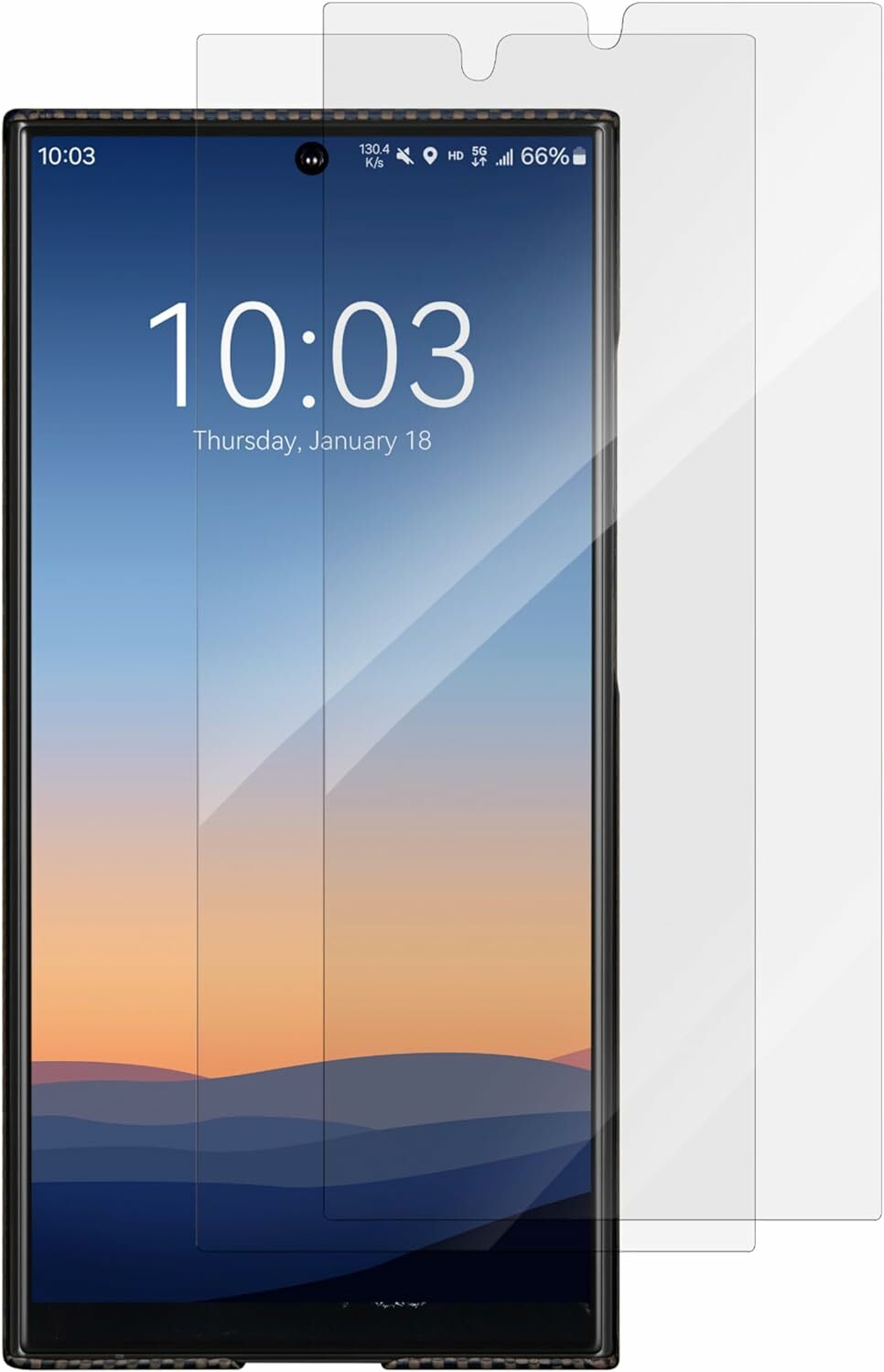 Folie protectie Pitaka, pentru Samsung Galaxy S24 Ultra, 7H Duritate, Ultra-subtire, rezistenta la zgarieturi