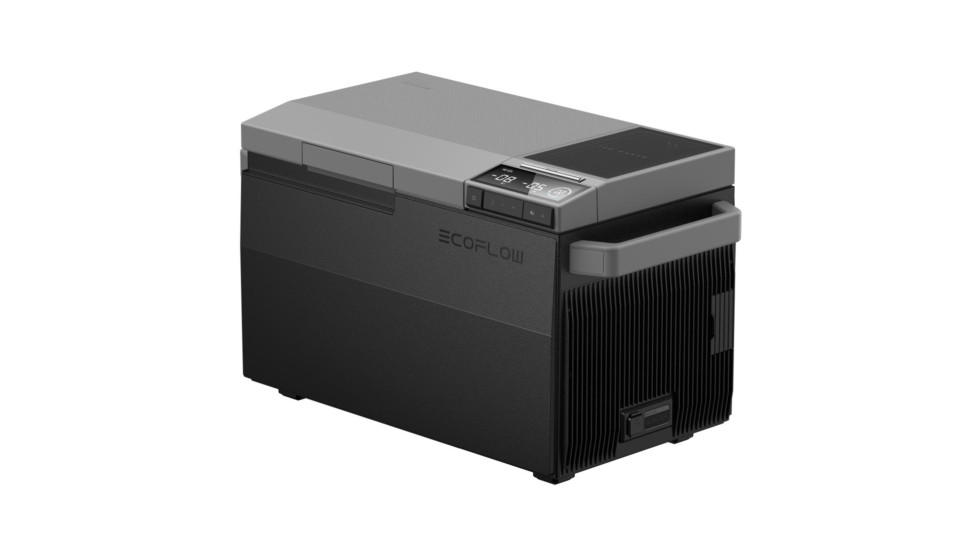 Frigider Portabil EcoFlow Glacier, Dual Zone, 38L, masina cuburi de gheata, WiFi-App