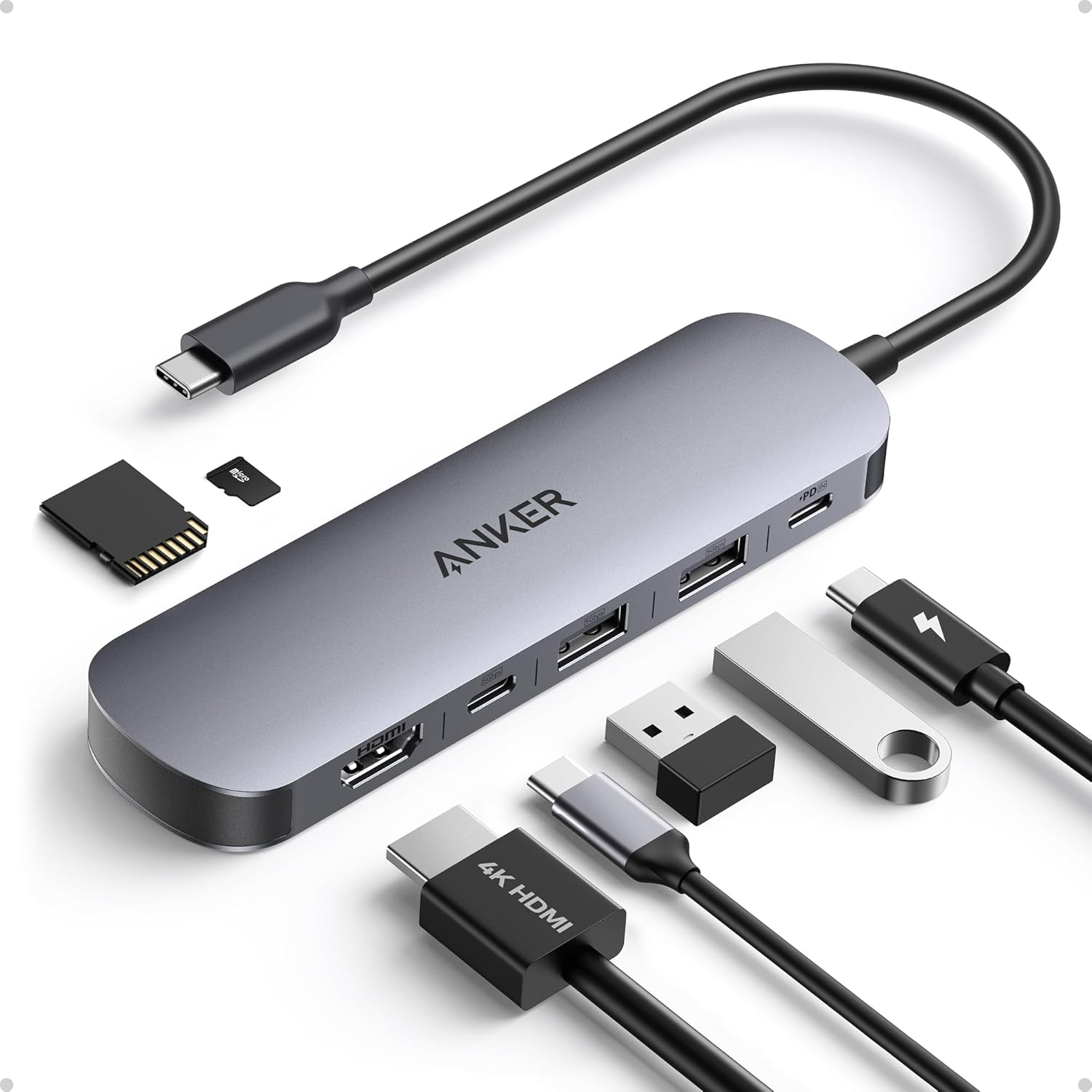 Hub Anker Nano USB-C Multi-Port 7-in-1, 4K, 85W, Gri
