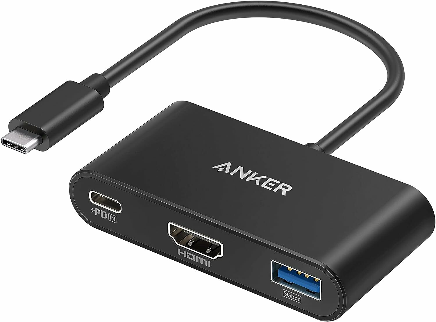 Hub Anker PowerExpand 3-in-1, 100W Power Delivery, USB-C, 4K HDMI, USB 3.0, Gri