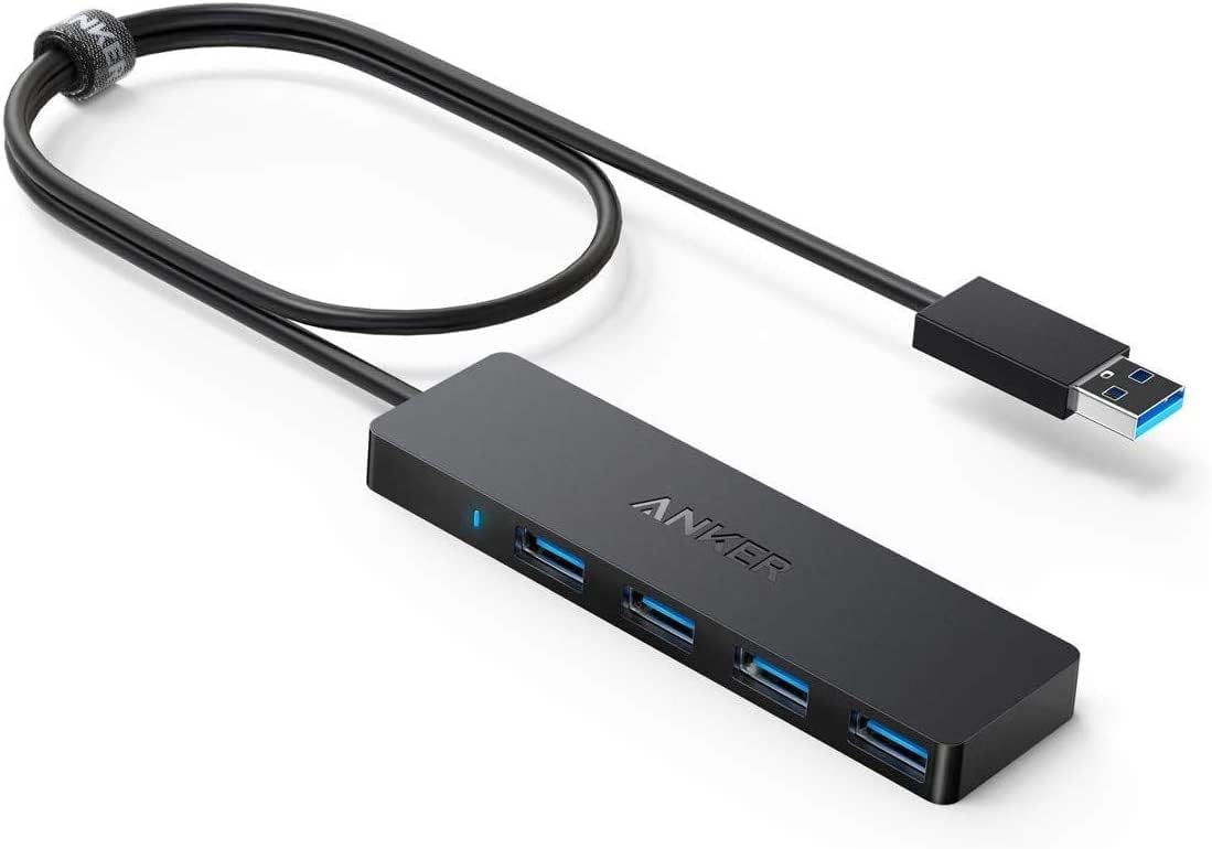 Hub Anker UltraSlim, 4 porturi USB 3.0, Negru