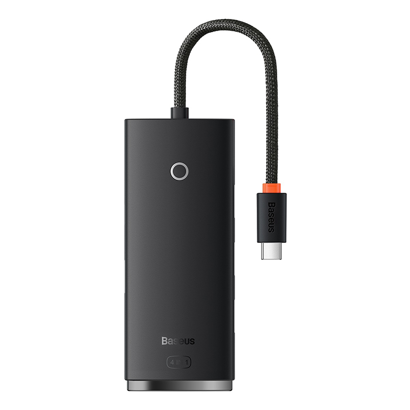 Hub Baseus Lite USB-C la 1xUSB-C, 4xUSB 3.0, 1m, Negru