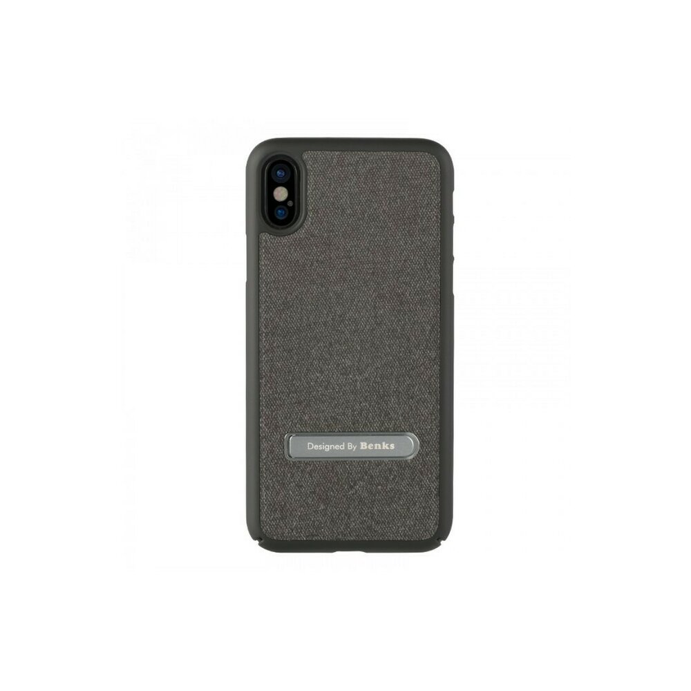 Husa Benks iPhone X/Xs Brownie negru + functie stand