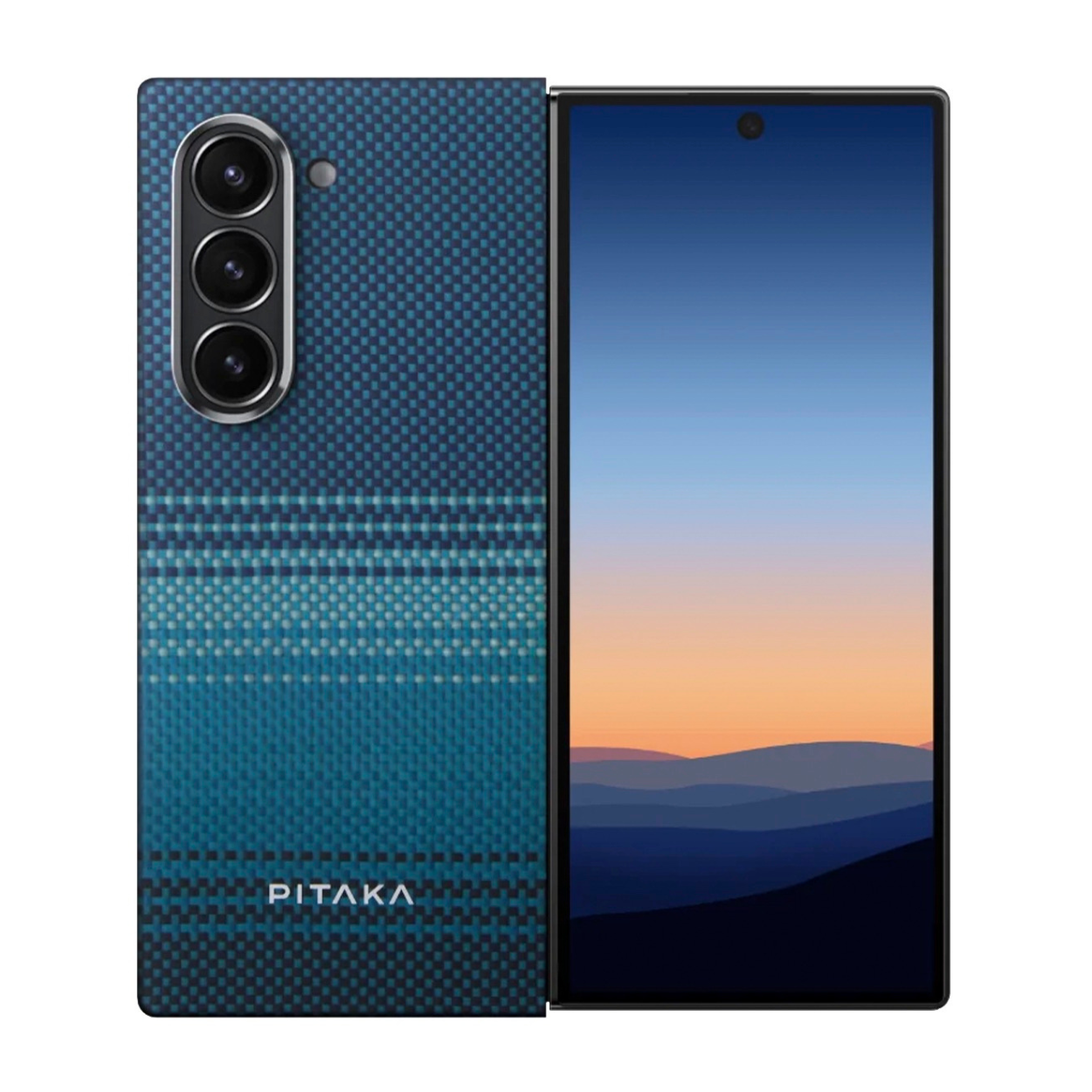 Husa de protectie Pitaka MagEZ 5 600D, Moonrise Ultra Slim Samsung Galaxy Z Fold 6, Albastru