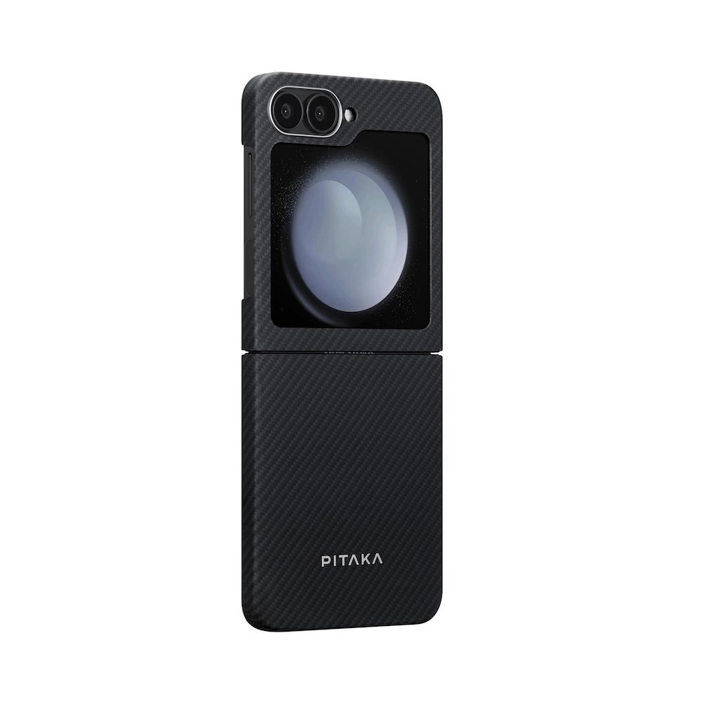 Husa de protectie Pitaka MagEZ 5 600D Ultra Slim Samsung Galaxy Z Flip 6, Negru/Gri