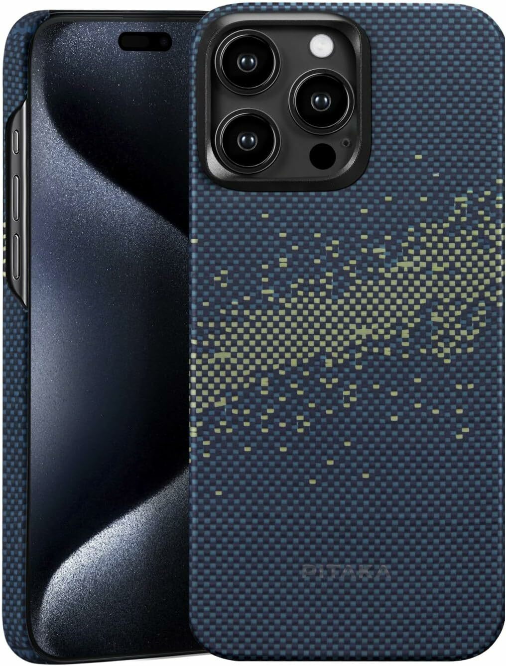Husa de protectie Pitaka StarPeak MagEZ Case 4, 1500D, pentru iPhone 15 Pro, compatibila MagSafe, Milky Way Galaxy