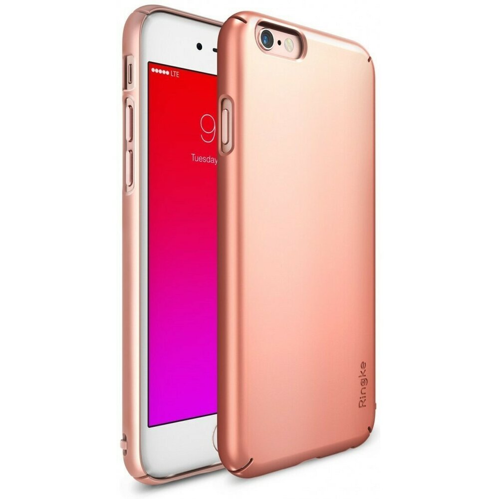 Husa iPhone 6s Plus Ringke SLIM ROSE GOLD+BONUS Ringke Invisible Defender Screen Protector