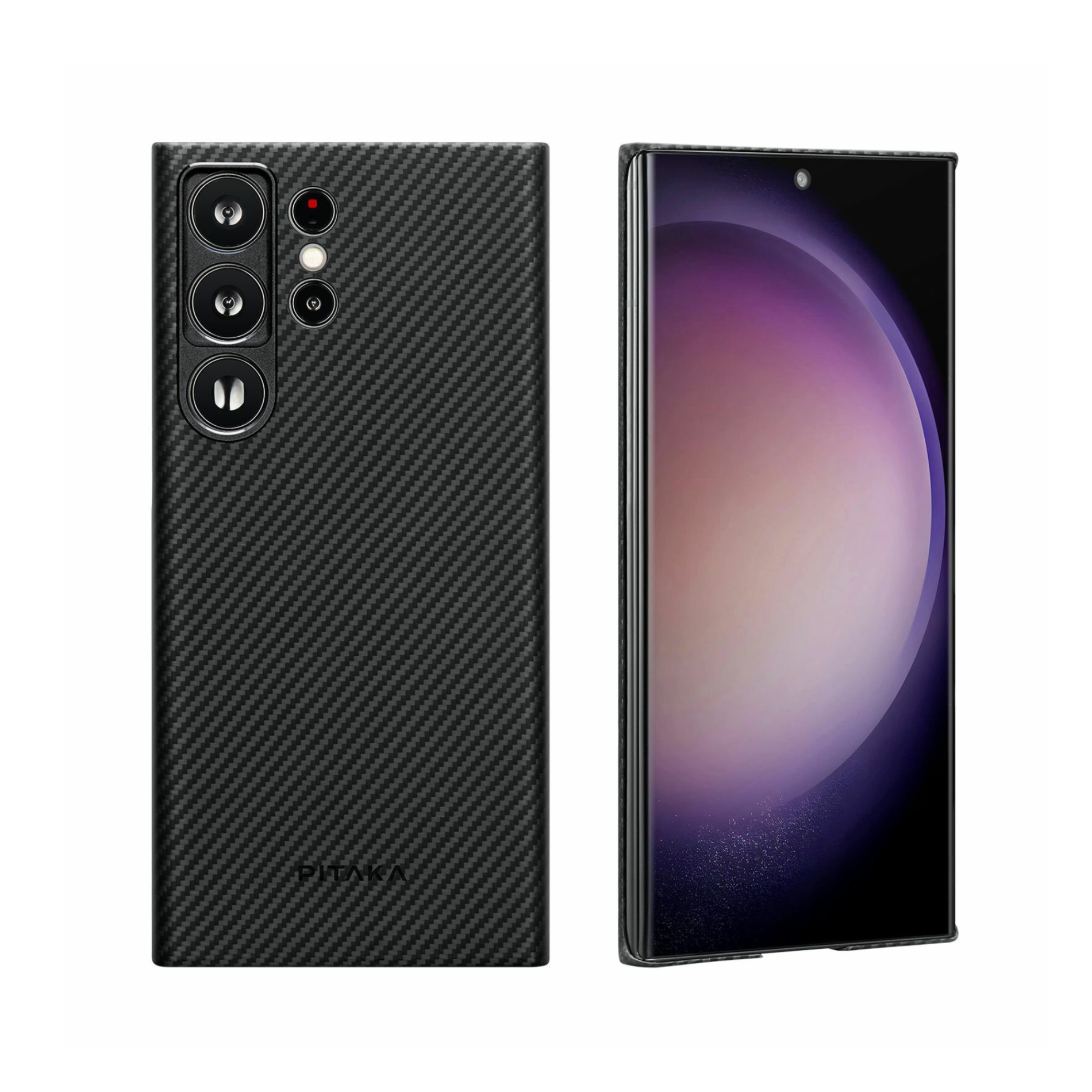Husa de protectie Pitaka MagEZ 3, 600D Aramida, pentru Samsung Galaxy S23 Ultra, MagSafe Negru/Gri