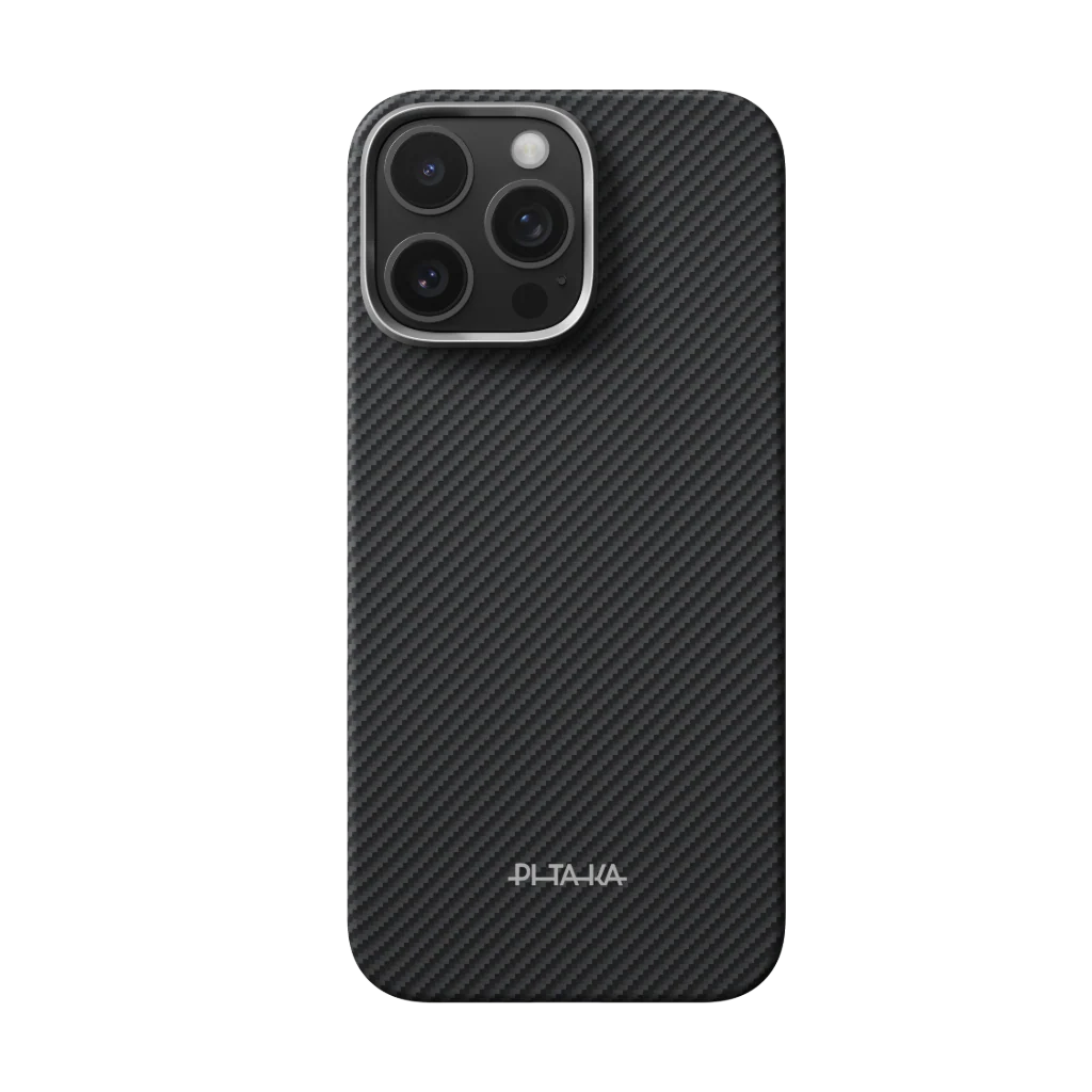 Husa Pitaka pentru iPhone 16 Pro Max, Ultra-Slim, PitaTap, Negru/Gri