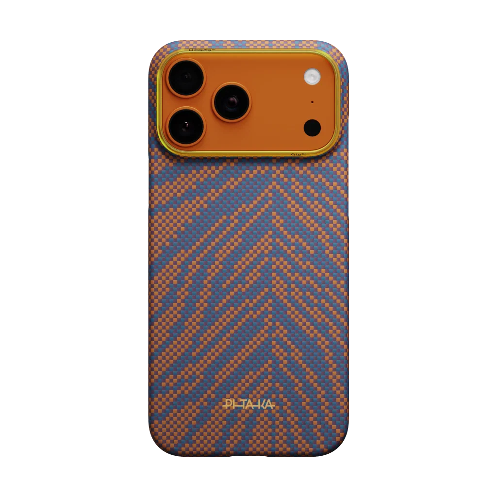 Husa Pitaka pentru iPhone 17 Pro Max, Breath of Veins, Edge Case, Burning Orange