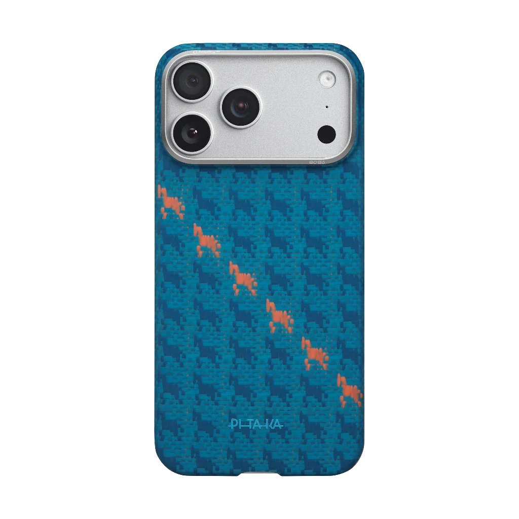 Husa Pitaka pentru iPhone 17 Pro Max, Happiness Rides, Edge Case, Indigo