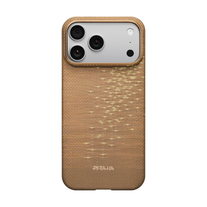Husa Pitaka iPhone 17 Pro Ultra-Slim, Golden Glint (PitaTap)
