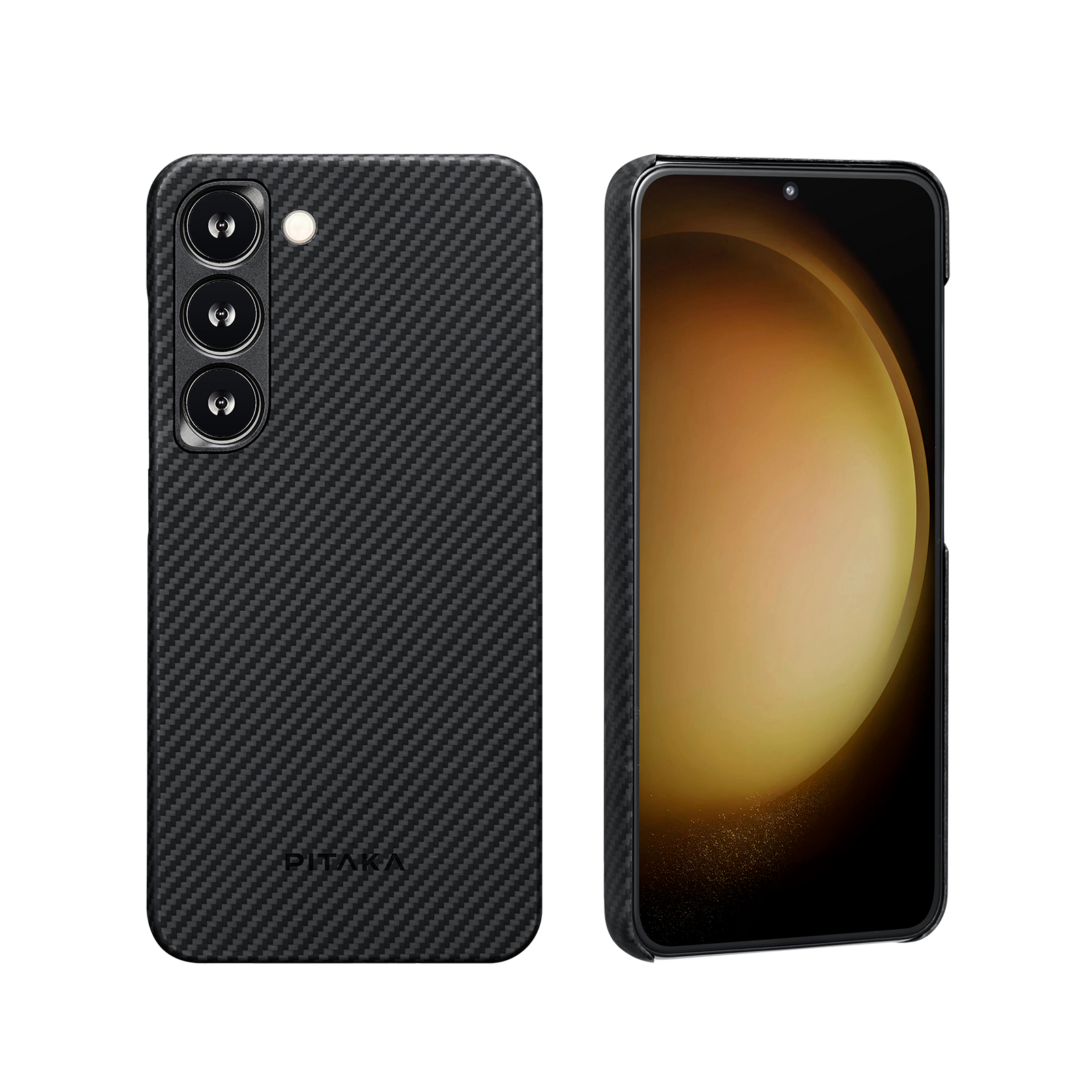Husa de protectie Pitaka MagEZ 3, 600D Aramida, Galaxy S23, MagSafe, Negru/Gri