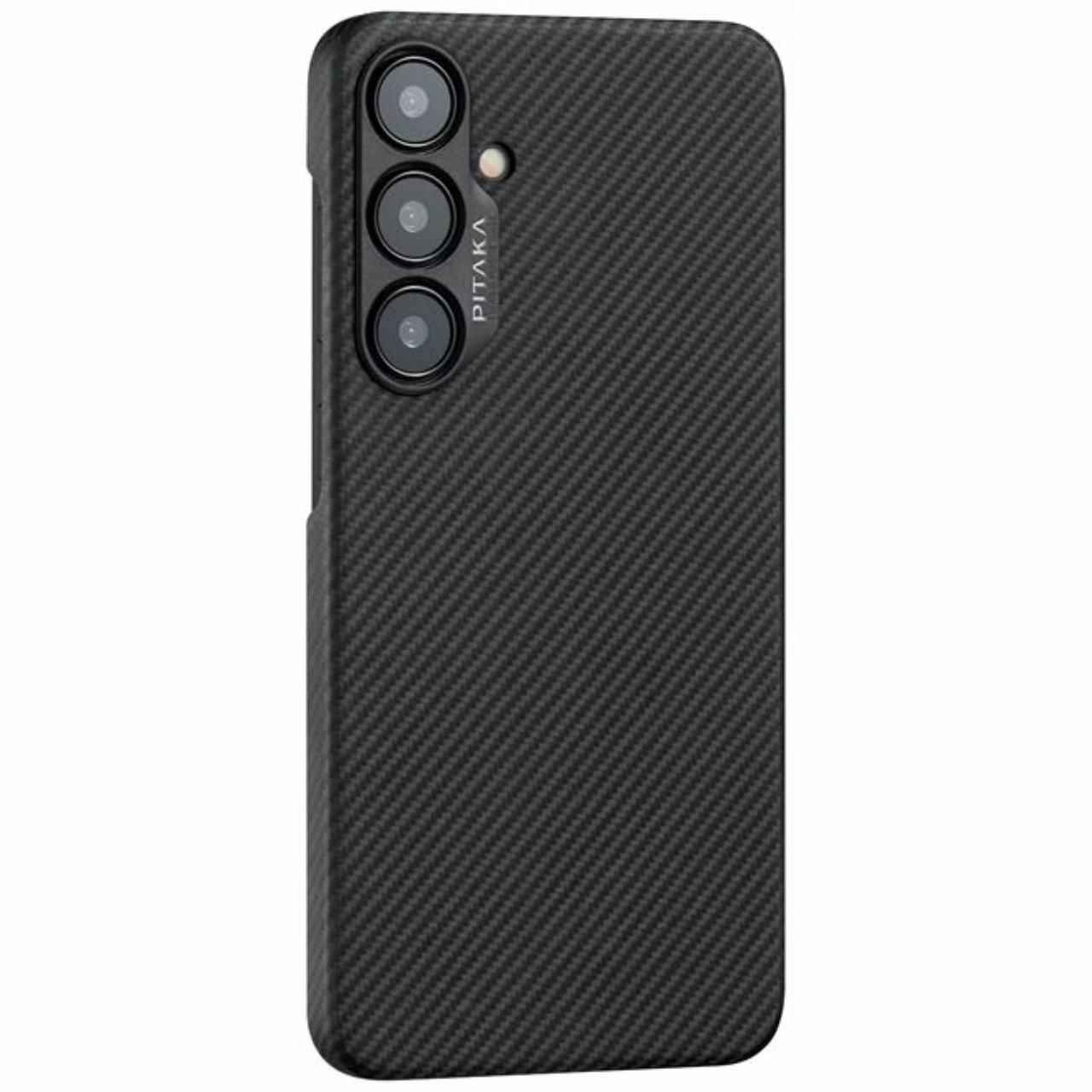 Husa Pitaka MagEZ 4, 600D Aramida, pentru Samsung Galaxy S24, MagSafe, Negru/Gri