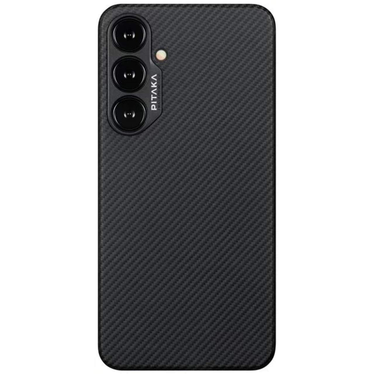 Husa Pitaka MagEZ 4, 600D Aramida, pentru Samsung Galaxy S24 Plus, MagSafe, Negru/Gri