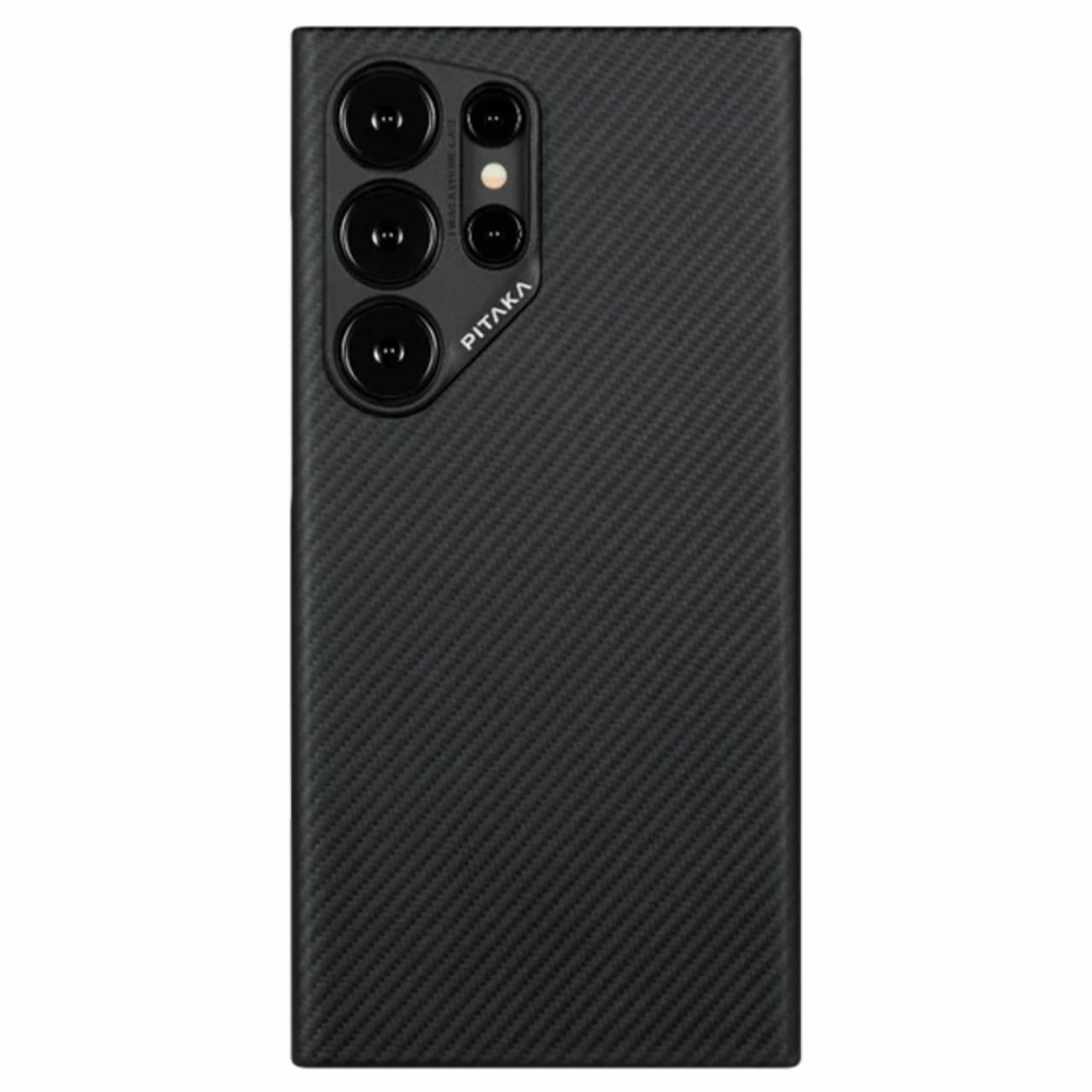 Husa Pitaka MagEZ 4, 600D Aramida, pentru Samsung Galaxy S24 Ultra, MagSafe, Negru/Gri